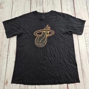 Miami Heat Fanatics Black Short Sleeve Cotton T Shirt Mens Xl